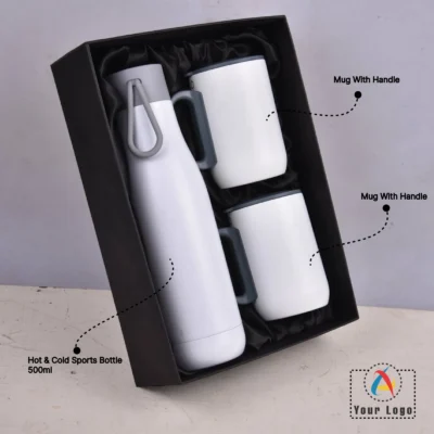 Buy Zen White Drinkware Set in bulk for Corporate Gifting | Corporate Gyft