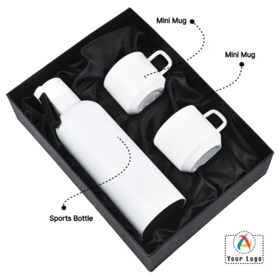 Buy Zeta Drinkware White Kit Set in bulk for Corporate Gifting | Corporate Gyft