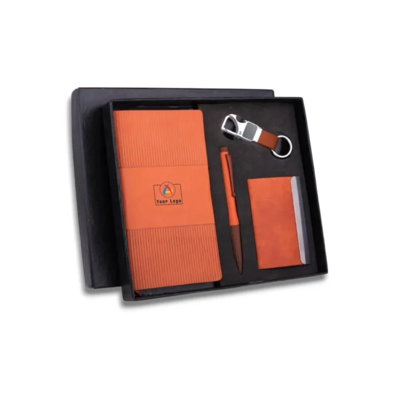 Buy Complete Tan Professional 4-Piece Gift Set in bulk for Corporate Gifting | Corporate Gyft