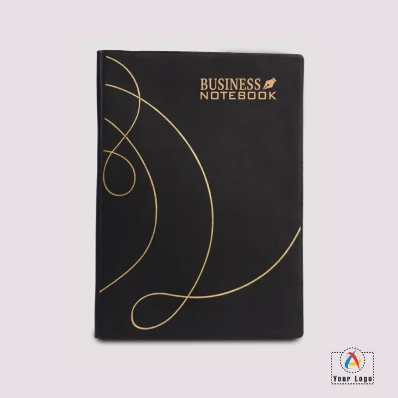 Buy Business Notebook with Golden Cursive Design in bulk for Corporate Gifting | Corporate Gyft