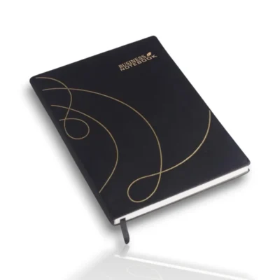 Buy Business Notebook with Golden Cursive Design in bulk for Corporate Gifting | Corporate Gyft
