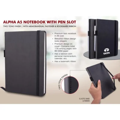 Buy Alpha A5 Two-Tone Notebook in bulk for Corporate Gifting | Corporate Gyft