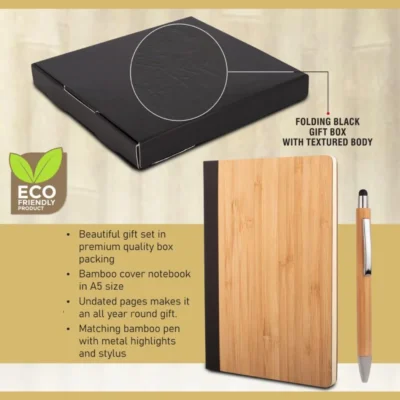 Buy Eco-friendly 2-in-1 Notebook Gift Set in bulk for Corporate Gifting | Corporate Gyft