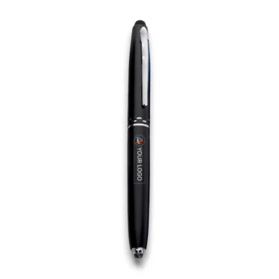 Buy Daniel: Metal stylus pen with torch (chrome finish) in bulk for Corporate Gifting | Corporate Gyft