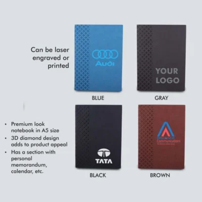 Buy Diamond A5 Notebook in bulk for Corporate Gifting | Corporate Gyft
