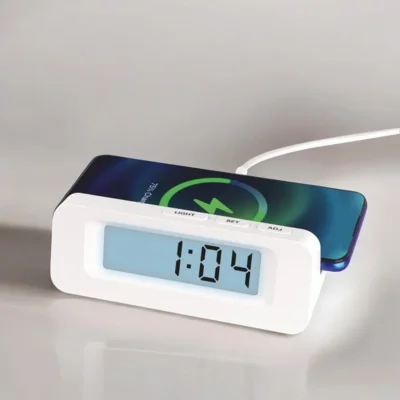 Buy Wireless Charging Digital Clock in bulk for Corporate Gifting | Corporate Gyft