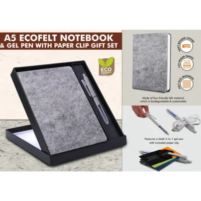 Buy EcoFelt Notebook Gift set in bulk for Corporate Gifting | Corporate Gyft