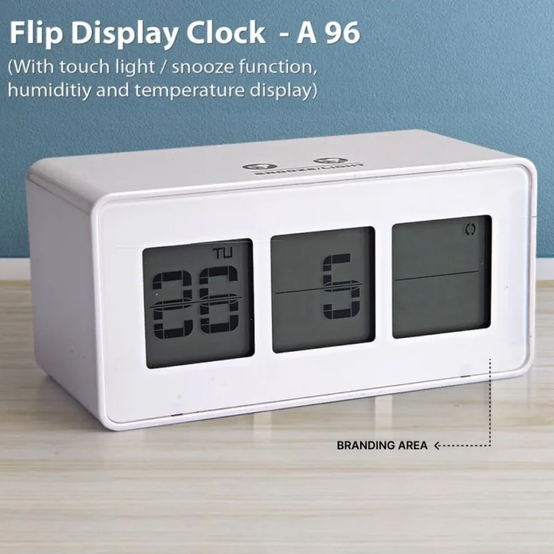 Buy Flip Display Clock with Touch Light in bulk for Corporate Gifting | Corporate Gyft