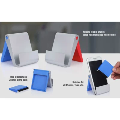 Buy Folding Mobile Stand with Screen Cleaner in bulk for Corporate Gifting | Corporate Gyft