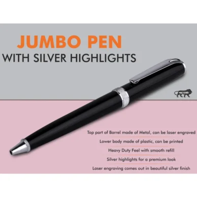 Buy Jumbo Silver Highlight Pen in bulk for Corporate Gifting | Corporate Gyft