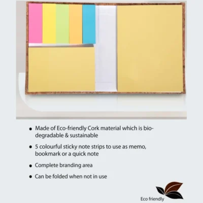 Buy Mini Cork Notepad with Sticky Notes in bulk for Corporate Gifting | Corporate Gyft