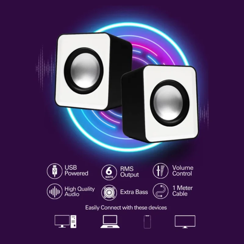 Buy Mini PC Speakers with Volume Control in bulk for Corporate Gifting | Corporate Gyft