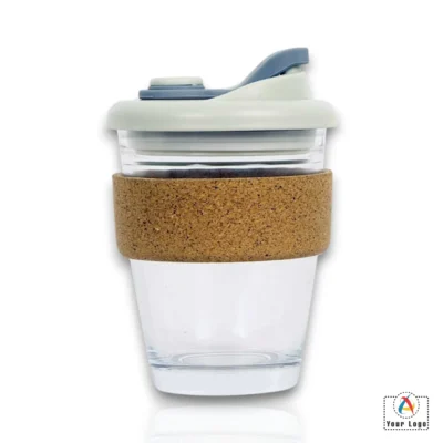 Buy Oak Glass Mug with Cork Grip in bulk for Corporate Gifting | Corporate Gyft