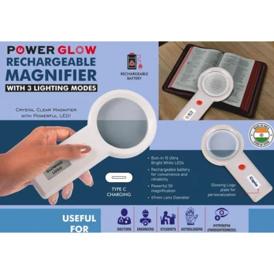 Buy PowerGlow Rechargeable Magnifier in bulk for Corporate Gifting | Corporate Gyft