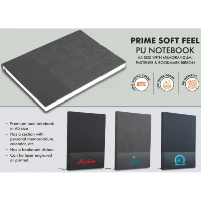Buy Prime Soft Feel A5 Notebook in bulk for Corporate Gifting | Corporate Gyft