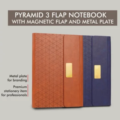 Buy Pyramid 3-Fold Notebook in bulk for Corporate Gifting | Corporate Gyft