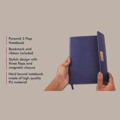 Buy Pyramid 3-Fold Notebook in bulk for Corporate Gifting | Corporate Gyft