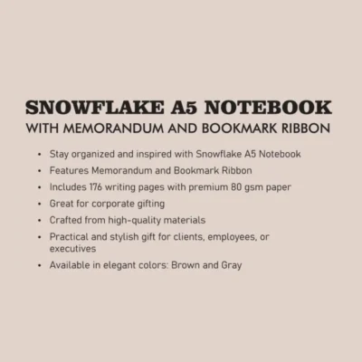Buy Snowflake Notebook with Bookmark in bulk for Corporate Gifting | Corporate Gyft