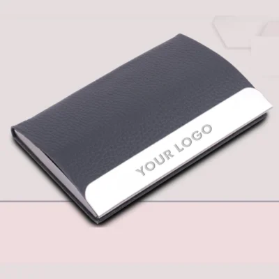 Buy Grey Stainless Steel Visiting Card Holder in bulk for Corporate Gifting | Corporate Gyft