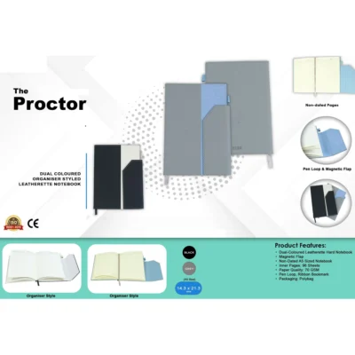 Buy Proctor Dual Coloured Organiser with Notebook in bulk for Corporate Gifting | Corporate Gyft