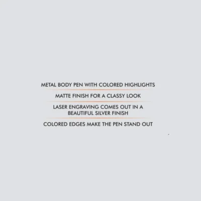 Buy Uno Black Metal Pen with Colored Highlights in bulk for Corporate Gifting | Corporate Gyft