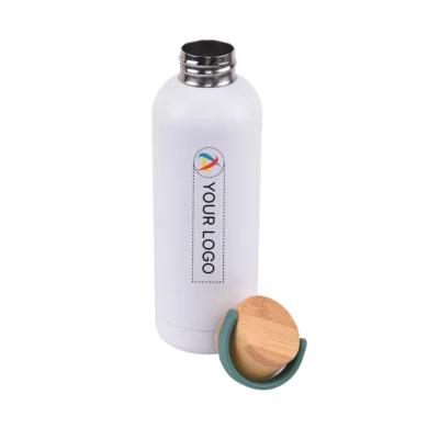 Buy Ebony White Vacuum Bottle in bulk for Corporate Gifting | Corporate Gyft