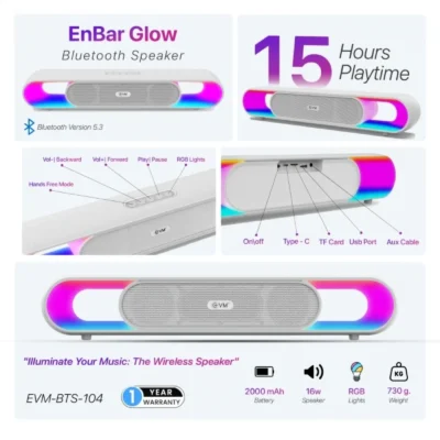 Buy EnBar Glow Bluetooth Speaker in bulk for Corporate Gifting | Corporate Gyft