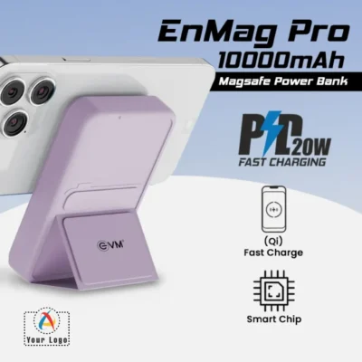 Buy EnMag Pro Power Bank - Pink in bulk for Corporate Gifting | Corporate Gyft