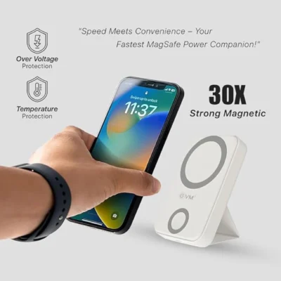 Buy EnMag Pro Power Bank - White in bulk for Corporate Gifting | Corporate Gyft