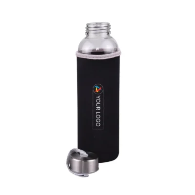 Buy Goblet Glass Bottle - Black in bulk for Corporate Gifting | Corporate Gyft