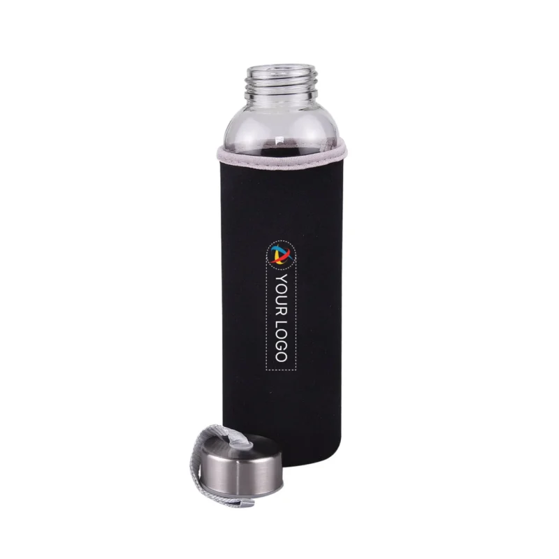 Buy Goblet Glass Bottle - Black in bulk for Corporate Gifting | Corporate Gyft