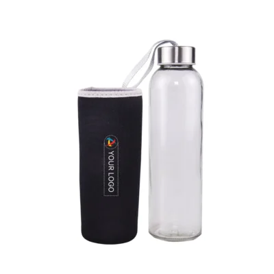 Buy Goblet Glass Bottle - Black in bulk for Corporate Gifting | Corporate Gyft