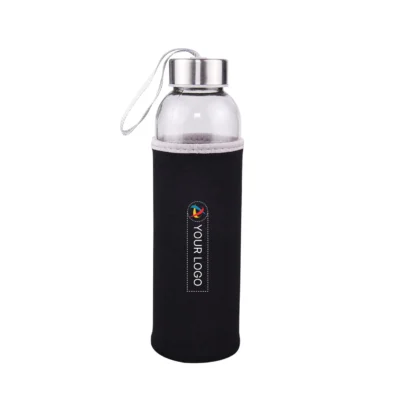 Buy Goblet Glass Bottle - Black in bulk for Corporate Gifting | Corporate Gyft