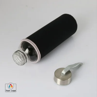 Buy Goblet Glass Bottle - Black in bulk for Corporate Gifting | Corporate Gyft
