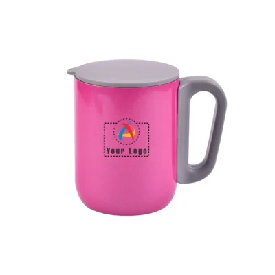 Buy Lisbon Jr Colors Travel Mug - Pink in bulk for Corporate Gifting | Corporate Gyft