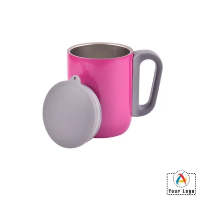 Buy Lisbon Jr Colors Travel Mug - Pink in bulk for Corporate Gifting | Corporate Gyft