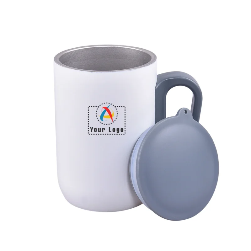 Buy Lisbon White Travel Mug in bulk for Corporate Gifting | Corporate Gyft