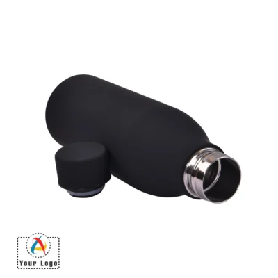 Buy Rubbl Black Vacuum Bottle in bulk for Corporate Gifting | Corporate Gyft