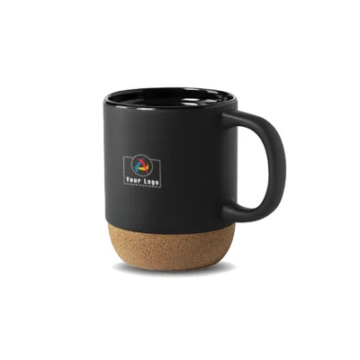 Buy Corky Ceramic Mug with Cork Base - Black in bulk for Corporate Gifting | Corporate Gyft