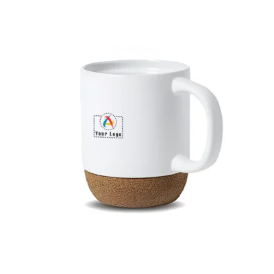 Buy Corky Ceramic Mug with Cork Base - White in bulk for Corporate Gifting | Corporate Gyft
