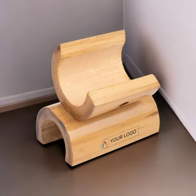 Buy Bamboo 3-In-1 Half-moon Phone Stand in bulk for Corporate Gifting | Corporate Gyft