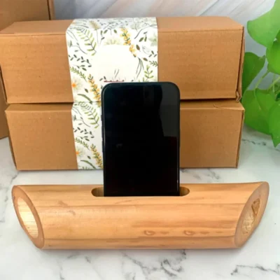 Buy Bamboo Music Amplifier for Smartphones in bulk for Corporate Gifting | Corporate Gyft