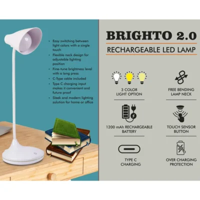 Buy Brighto 2.0 Rechargeable LED Lamp in bulk for Corporate Gifting | Corporate Gyft