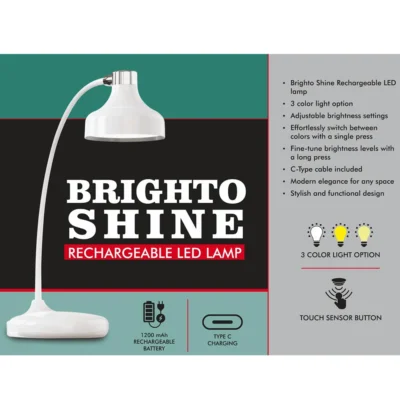Buy Brighto Shine Rechargeable LED Lamp in bulk for Corporate Gifting | Corporate Gyft