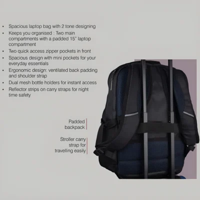 Buy Buddy Two Tone Laptop Bag in bulk for Corporate Gifting | Corporate Gyft