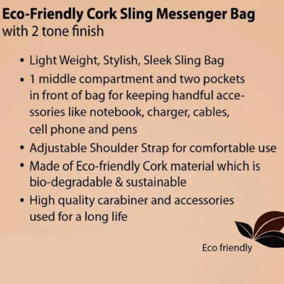Buy Eco Friendly Cork Sling Bag in bulk for Corporate Gifting | Corporate Gyft