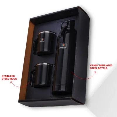 Buy Candy Insulated Bottle with Mug Set of 3 in bulk for Corporate Gifting | Corporate Gyft