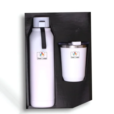 Buy Square Insulated Bottle with Mug in bulk for Corporate Gifting | Corporate Gyft