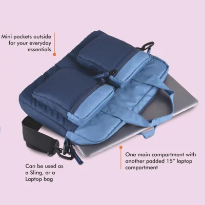 Buy Slim 2 Tone Laptop Bag in bulk for Corporate Gifting | Corporate Gyft