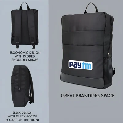 Buy Slimz Black Backpack in bulk for Corporate Gifting | Corporate Gyft